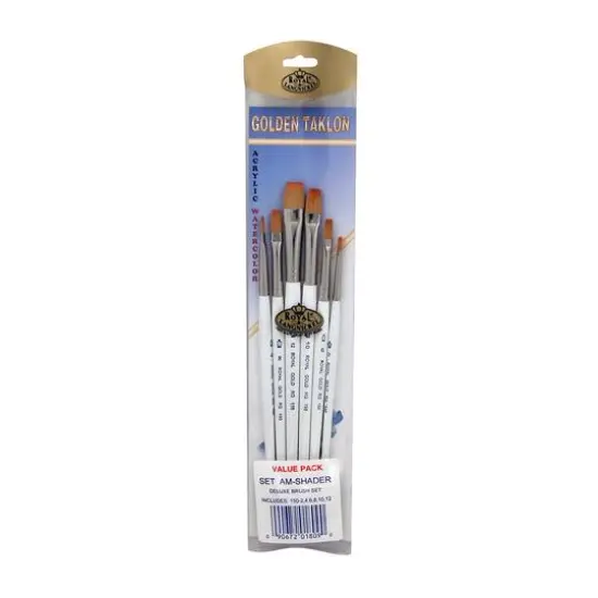 Royal & Langnickel® Zip N' Close Gold Taklon Shader Brush Set {1}