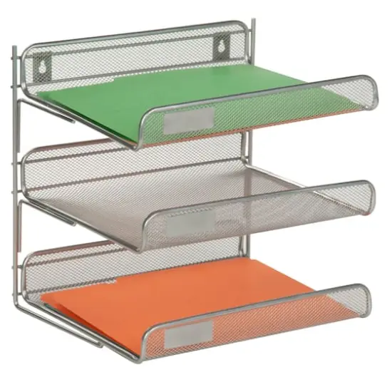 Honey Can Do 3-Tier Desk Organizer Silver {3}