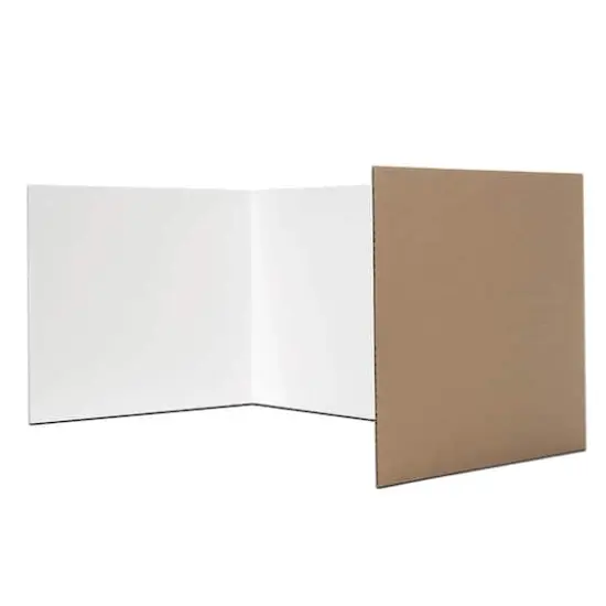 White Study Carrel, 12" x 48", 24 Pack {1}