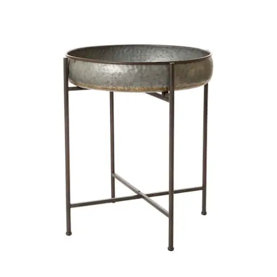 Glitzhome&reg; Round Metal Industrial Storage Shelf {1}