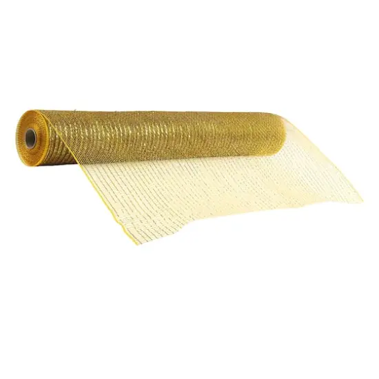 21" x 30ft. Mesh Ribbon by Celebrate It&reg; Occasions&trade; Gold {1}