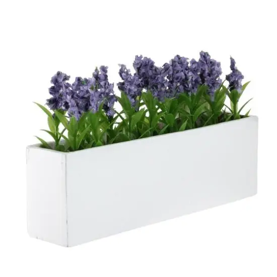 4" Artificial Purple Flowering Lavender Plant Decoration {3}