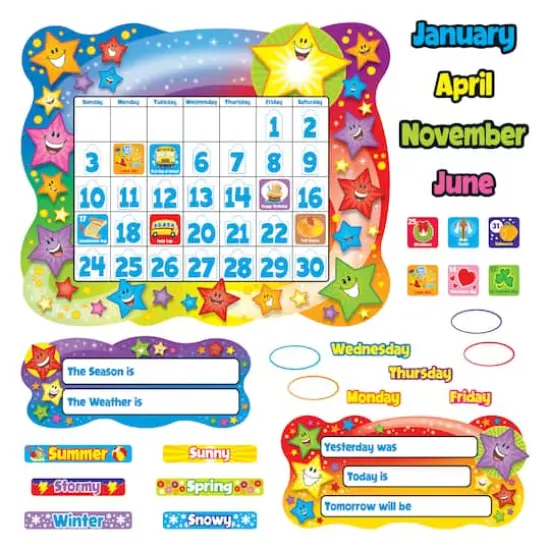 Trend Enterprises Star Calendar Bulletin Board Set {1}
