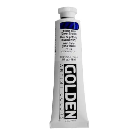 Golden&reg; 2oz. Heavy Body Acrylic Paint Phthalo Blue (Green Shade) {1}