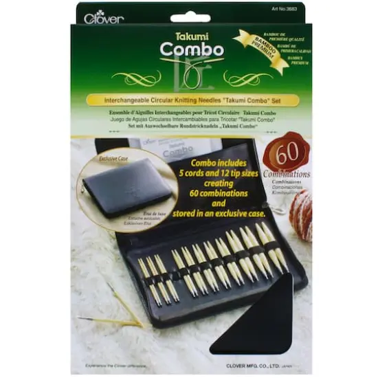 Clover Interchangeable Circular Knitting Needles Takumi Combo Set {1}