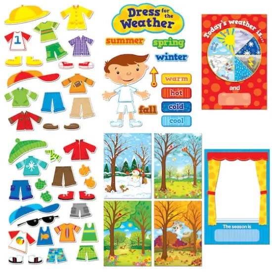 Creative Teaching Press&reg; Bulletin Board Set, Dress for the Weather {1}