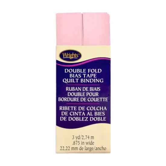 7/8" Light Pink Double Fold Bias Tape Quilt Binding - 3 Yards {1}