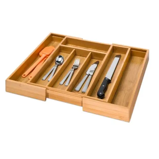 Honey Can Do Bamboo Expandable Cutlery Tray {4}