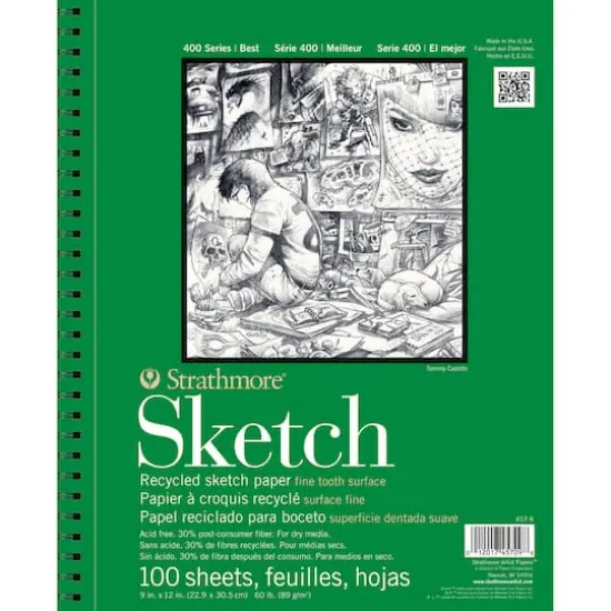 Strathmore&reg; 400 Series Recycled Sketch Paper Pad {1}
