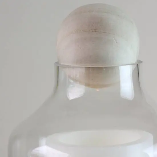 14" Transparent Glass Hurricane {3}