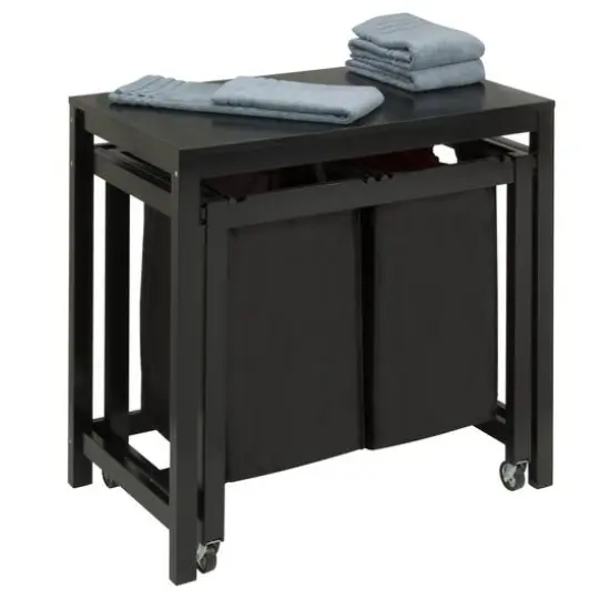 Honey Can Do Black Double Sorter Folding Table {4}