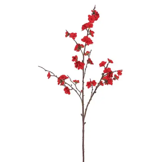 30" Velvet Plum Blosson Stem, Red {1}