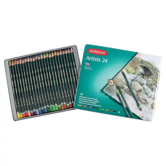 Derwent&reg; Artists Colored Pencil 24 Color Tin Set {1}