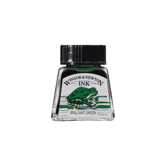 Winsor & Newton&reg; Drawing Ink, 14mL Brilliant Green {1}