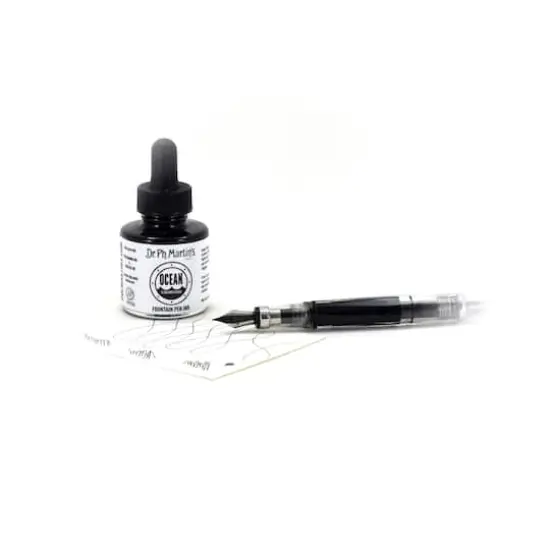 Dr. Ph. Martin's&reg; Ocean Fountain Pen Ink 3E Dark Matter Black {5}