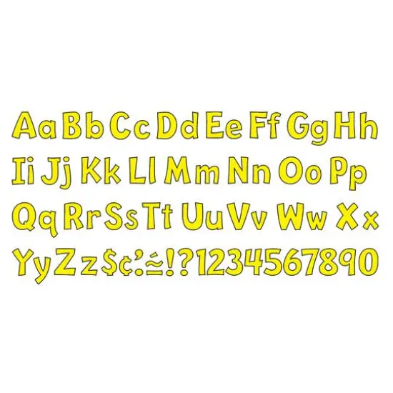 Trend Enterprises® 4" Playful English/Spanish Combination Ready Letters®, 6 Packs Lemon {4}
