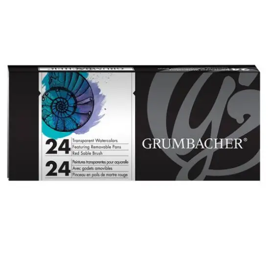 Grumbacher&reg; Transparent Watercolor Pan Set {3}