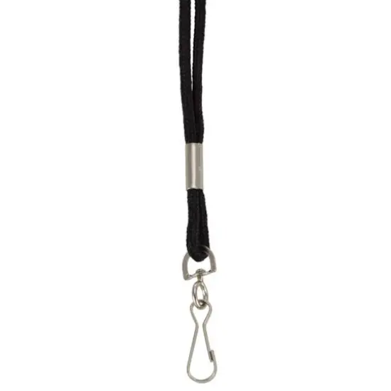 Baumgartens 38&rdquo; Standard Lanyard Hook Rope Style, 24 Pack Jet Black {4}