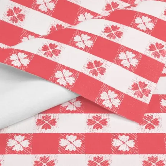 Red Tavern Check Flannel Backed Vinyl {1}