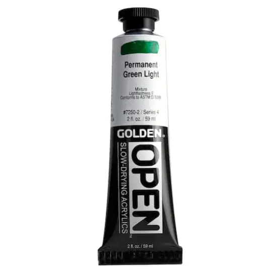 Golden&reg; OPEN&trade; Slow-Drying Acrylics, 2oz. Permanent Green Light {1}