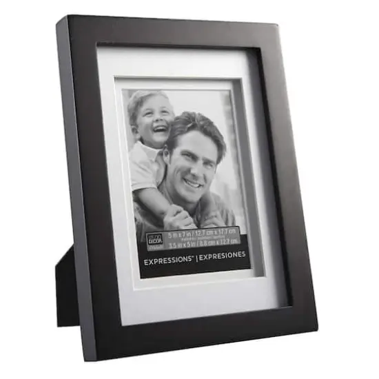 Expressions&trade; 3.5" x 5" Black Frame with Double Mat by Studio D&eacute;cor&reg; {4}