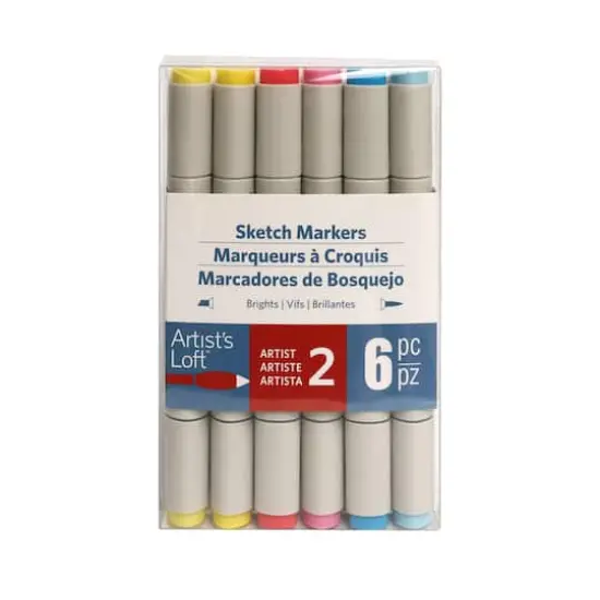 Bright Primaries Sketch Markers by Artist's Loft&trade; {5}