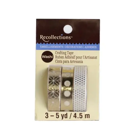 Gold & White Basics Washi Tape by Recollections&trade; {1}