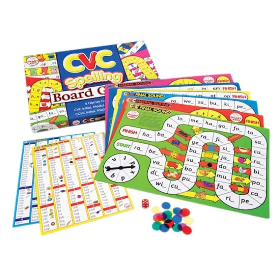 CVC Spelling Board Games {3}