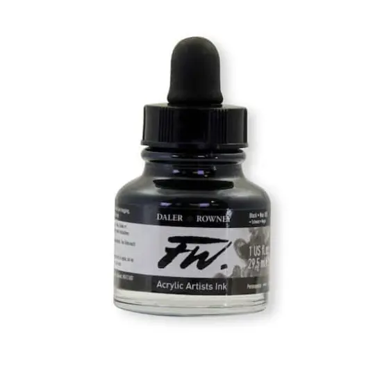 Daler-Rowney&reg; FW Artists' Acrylic Ink, India Black {1}