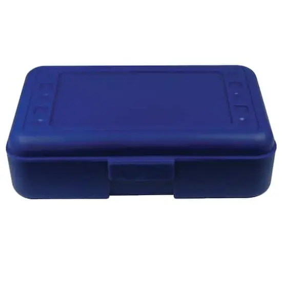 Plastic Pencil Box Dark Blue {1}