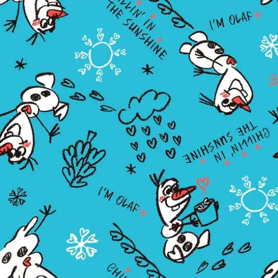 Disney&reg; Olaf Sketch Blue Quilting Cotton Fabric {1}