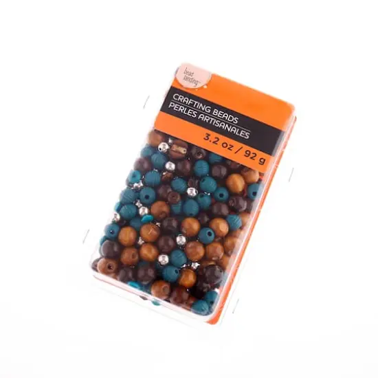 Craft Brown & Turquoise Mixed Wooden Beads by Bead Landing&trade; {4}