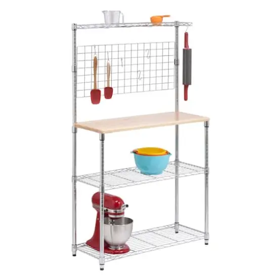 Honey Can Do 2-Shelf Chrome Urban Baker's Rack {3}