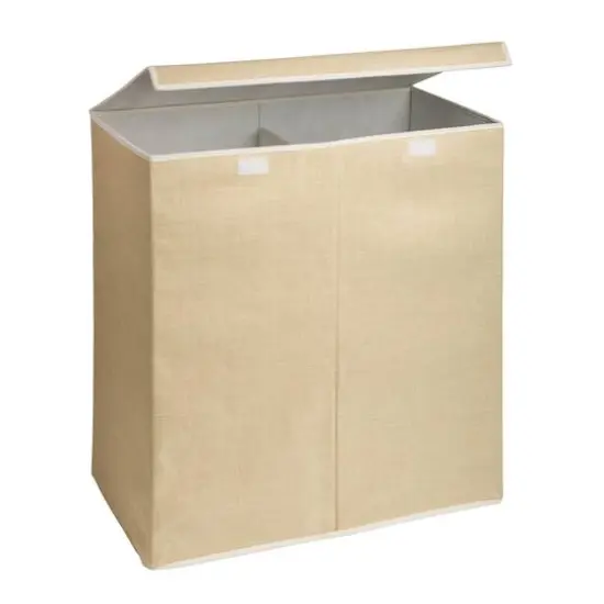 Honey Can Do Natural Large Dual Laundry Hamper with Lid {1}