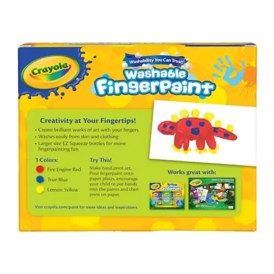 Crayola Primary Colors Washable Fingerpaints, 3ct. {6}