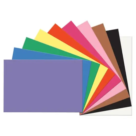 SunWorks&reg; Assorted Colors 12" x 18" Construction Paper, 5 Packs {1}