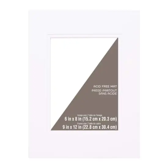 9" x 12" Double Mat By Studio D&eacute;cor&reg;, 6" x 8" Opening Cream {1}