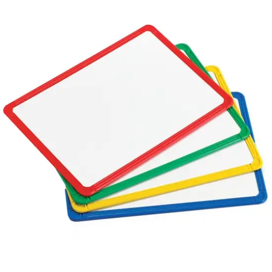 Learning Advantage&trade; Plastic Framed Metal Whiteboard, Set of 4 {1}