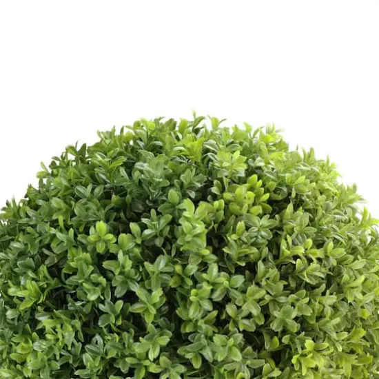 27" Green Artificial Boxwood in Stone Look Ceramic Pot {3}