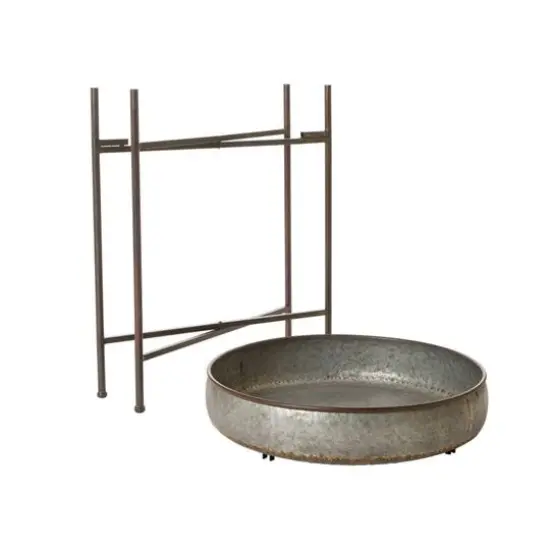 Glitzhome&reg; Round Metal Industrial Storage Shelf {3}
