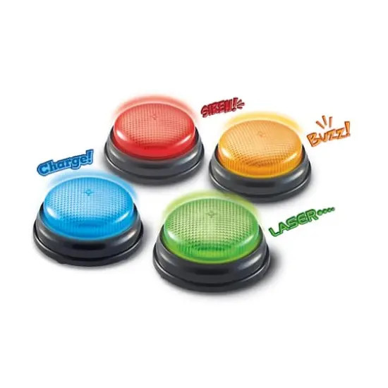 Lights and Sounds Answer Buzzers, Set of 4 {3}