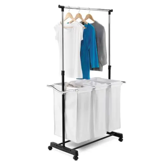 Honey Can Do Adjustable Height Laundry Center with Hanging Bar {3}