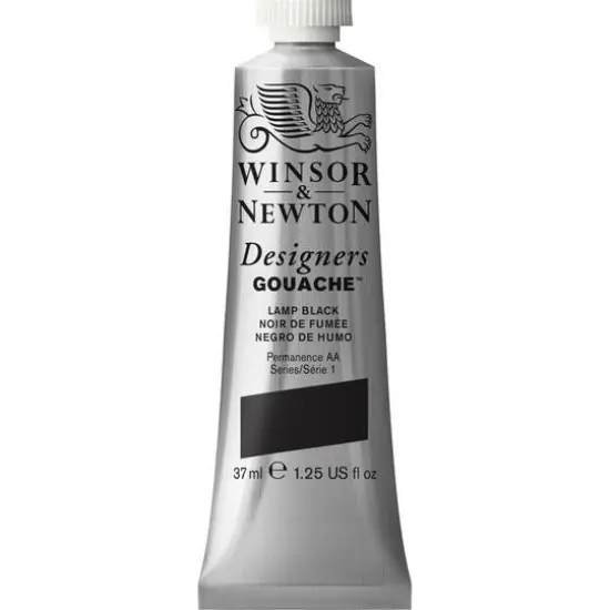 Winsor & Newton&reg; Designers Gouache Lamp Black {1}