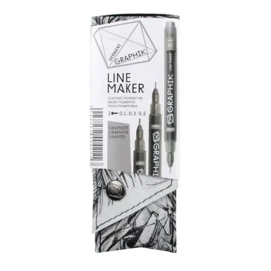 Derwent&reg; Graphik Line Maker 3 Marker Graphite Set {1}