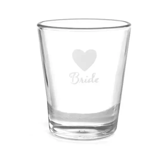 Hortense B. Hewitt Co. Wedding Party Heart Shot Glass, Bride {1}