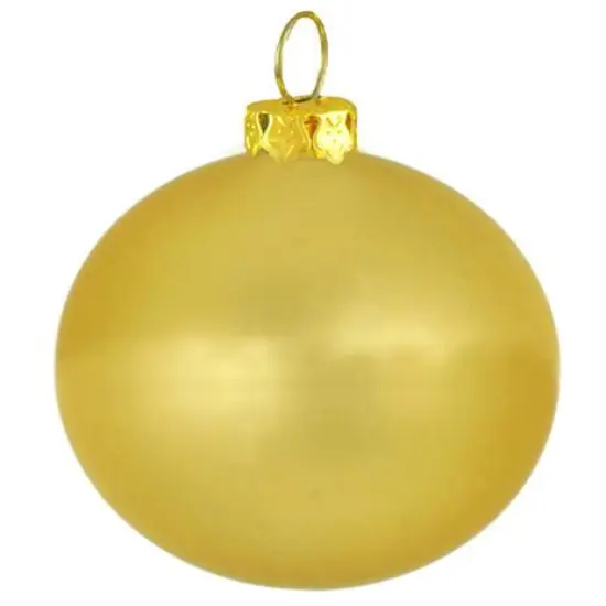 Matte 4" Commercial Shatterproof Christmas Ball Ornament, Twilight Gold {1}