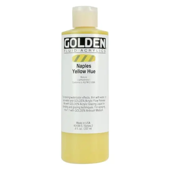 Golden&reg; Historical Fluid Acrylics 8oz. Naples Yellow Hue {1}