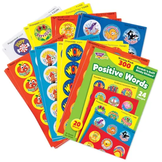 Trend Enterprises&reg; 1&rdquo; Positive Words Stinky Stickers&reg;, 3 Pack Bundle {1}