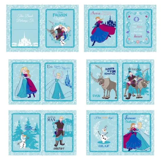 Frozen Blue Anna's Friends Quilting Fabric {1}