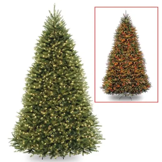 9 ft. Pre-Lit Dunhill&reg; Fir Hinged Full Artificial Christmas Tree, LV Dual Color LED Lights {1}